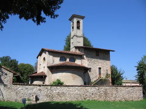 Sant'Ambrogio, patrono del Santuario della Madonna dell'Olmo