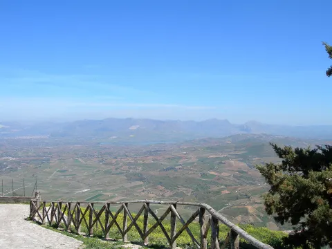 Panoramic view of the countryside around Alcamo from Monte Bonifato, Sicily
