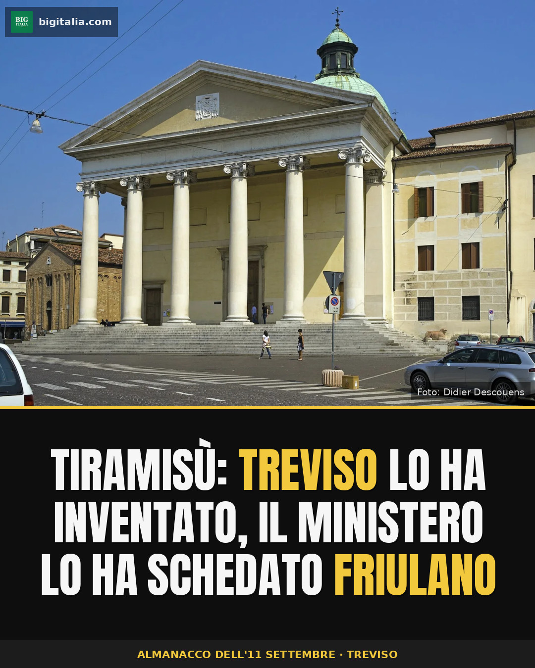 Tiramisu was born in Treviso — then Italy's ministry filed it under Friuli