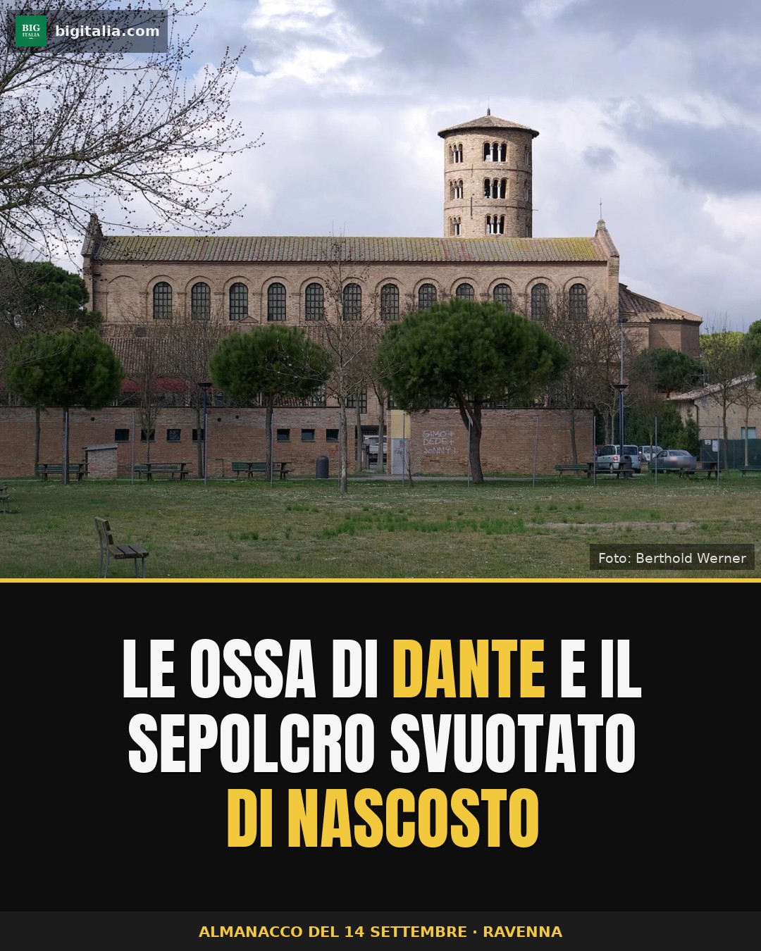 Dante's bones and the sarcophagus emptied in secret