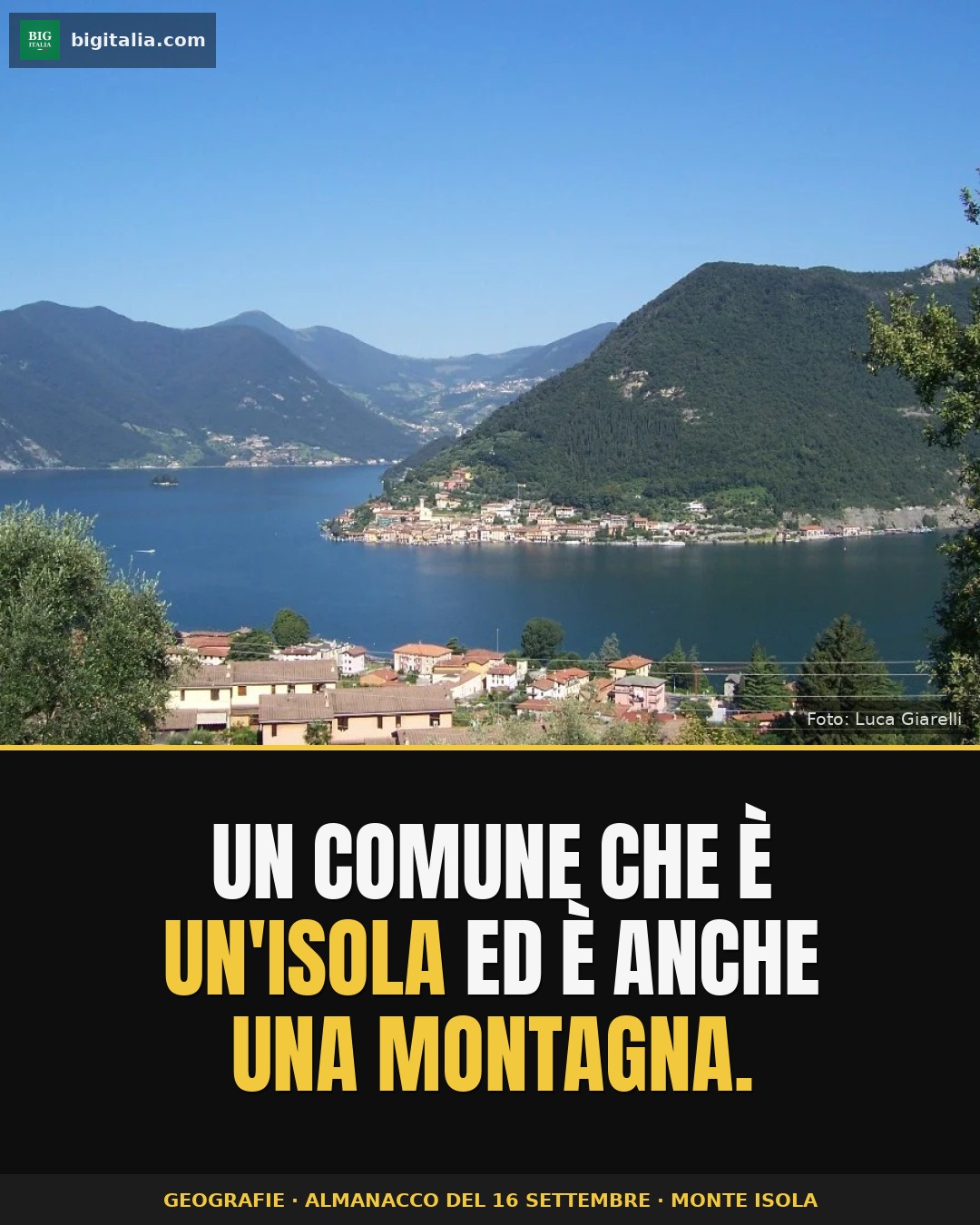 Monte Isola, the mountain in the middle of a lake